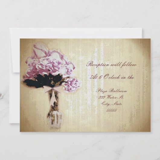Invitation à la réception du Bouquet vintage (Devant)