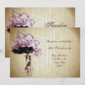 Invitation à la réception du Bouquet vintage (Devant / Derrière)