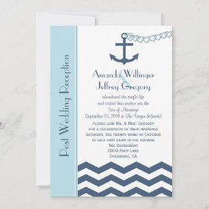 Invitation à la réception du mariage - Nautique