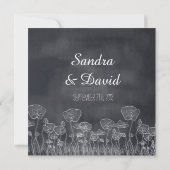 Invitation à la réception du pavot de tableau noir (Dos)