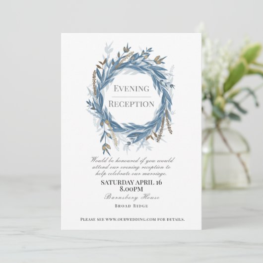 Invitation à la réception du soir pour mariage, Bl (Debout devant)