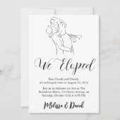 invitation à la réception en velours noir et blanc (Devant)