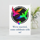 Invitation à la réception Gay de la colombe arc-en (Debout devant)