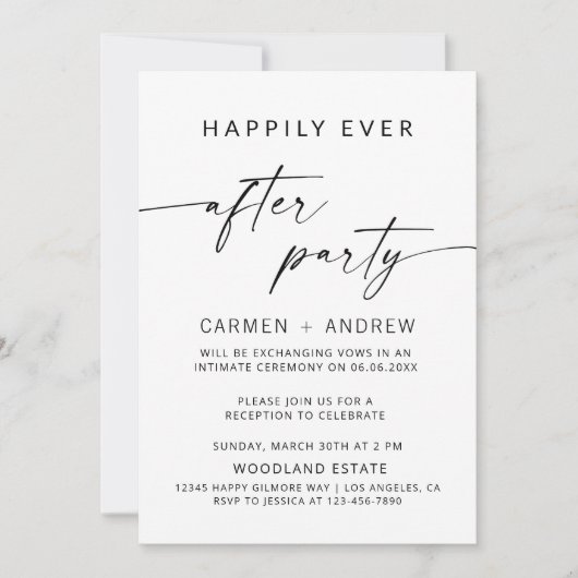 Invitation À La Réception, Heureusement Jamais Apr (Devant)