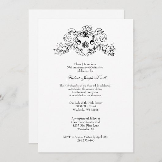 Invitation à la réception Krall (Devant / Derrière)