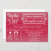 Invitation à la réception tendance avec tableau no (Devant / Derrière)