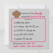 Invitation à la recette Bun Baby (rose) (Dos)