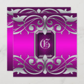 Invitation à la régence rose pour bijou rose de la (Devant / Derrière)