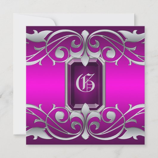 Invitation à la régence rose pour bijou rose de la (Devant)