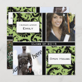 Invitation à la remise des diplômes Apple Green &  (Devant / Derrière)