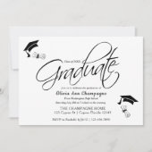 Invitation à la remise des diplômes avec Casquette (Devant)