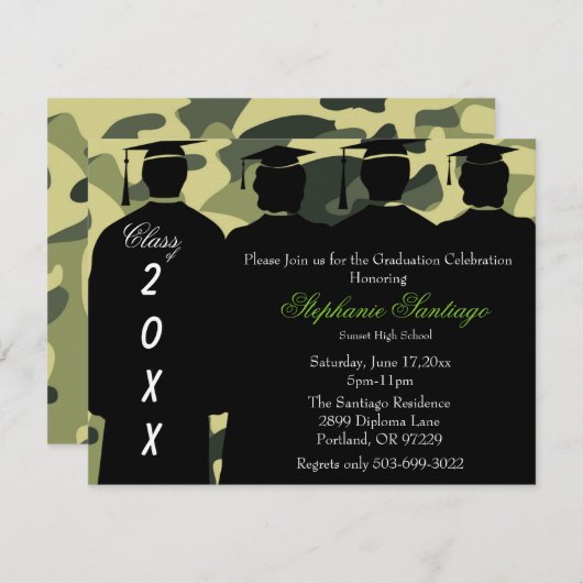 Invitation à la remise des diplômes de Camo classi (Devant / Derrière)