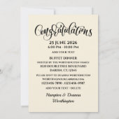 Invitation à la remise des diplômes de la faculté (Dos)