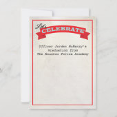 Invitation à la remise des diplômes de l'Académie  (Dos)