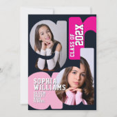 Invitation à la remise des diplômes de lycée pour  (Devant)