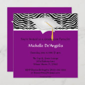 Invitation à la remise des diplômes de Zebra Purpl (Devant / Derrière)