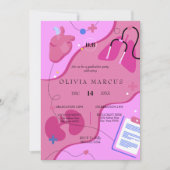 Invitation à la remise des diplômes d'infirmière | (Devant)