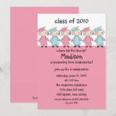 Invitation à la remise des diplômes pour filles et (Devant / Derrière)