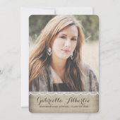 Invitation à la remise des diplômes Rustic Chic La (Devant)