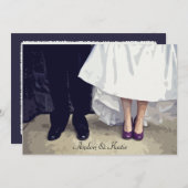 Invitation à la répétition de chaussures nuptiales (Devant / Derrière)