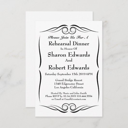 Invitation à la répétition de monogrammes (Devant / Derrière)