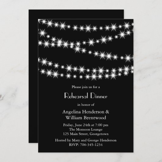 Invitation à la répétition de Twinkle Lights (Devant / Derrière)