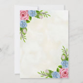 Invitation à la répétition du Mariage d'aquarelle (Dos)