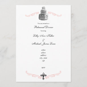 Invitation à la répétition "Mariage Cake"/à la dou