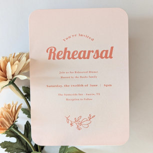 Invitation à la répétition Mariage de Peachy