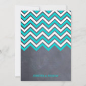 Invitation à la répétition Turquoise de Chevron (Dos)