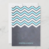Invitation à la répétition Turquoise de Chevron (Dos)