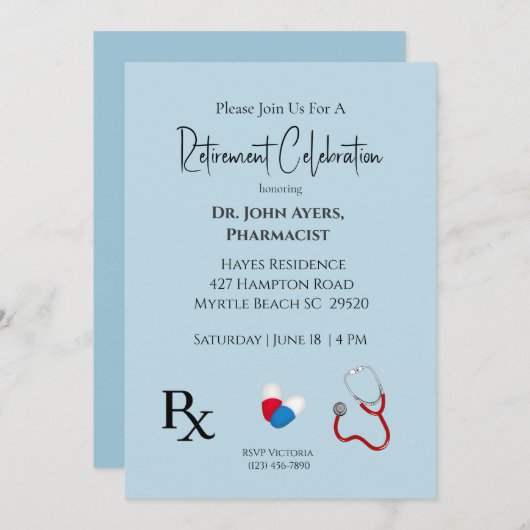 Invitation à la retraite (Devant / Derrière)