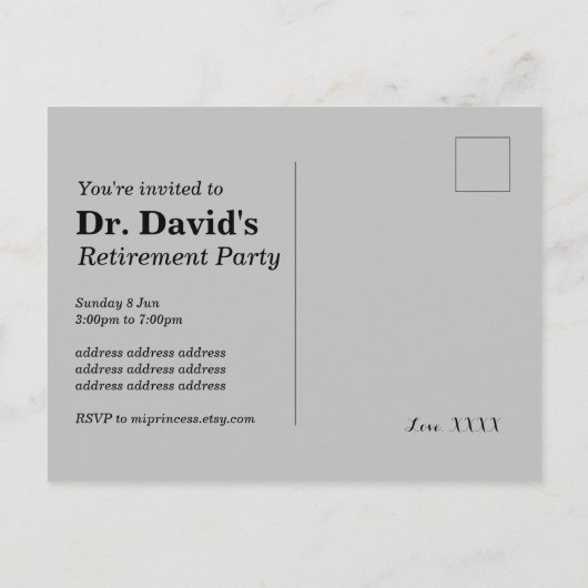 Invitation à la retraite (Dos)