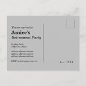 invitation à la retraite (Dos)