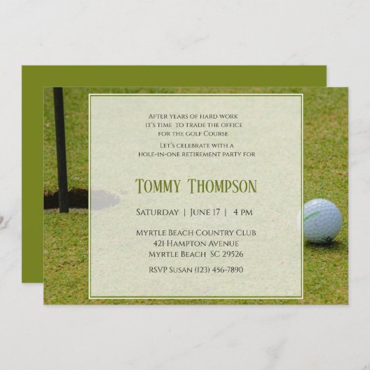 Invitation à la retraite (Devant / Derrière)