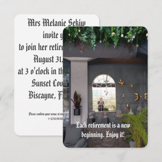 invitation à la retraite (Devant / Derrière)