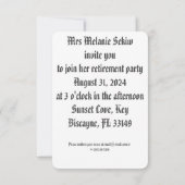 invitation à la retraite (Dos)