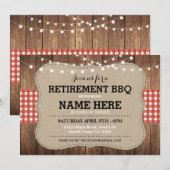 Invitation à la retraite BBQ Parti retraité Invita (Devant / Derrière)