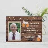 Invitation à la retraite Bière Invitation de la fê (Debout devant)