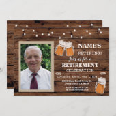 Invitation à la retraite Bière Invitation de la fê (Devant / Derrière)