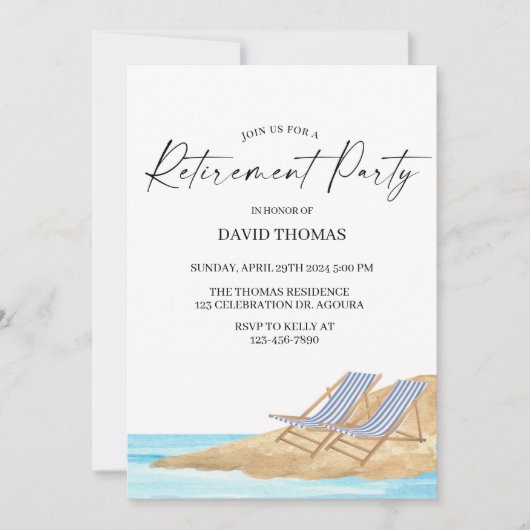 Invitation à la retraite, célébration de la retrai (Devant)