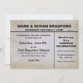 Invitation à la retraite (COUPLE) - PHOTO/ NewsPAP (Dos)