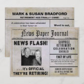 Invitation à la retraite (COUPLE) - PHOTO/ NewsPAP (Devant / Derrière)