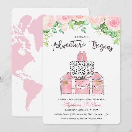 Invitation à la retraite d'aventure de voyage (Devant / Derrière)