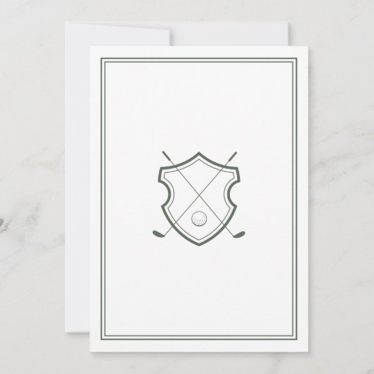 Invitation à la Retraite de golf classique (Dos)