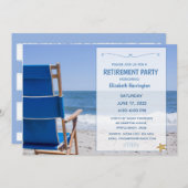 Invitation à la retraite de la chaise de plage (Devant / Derrière)