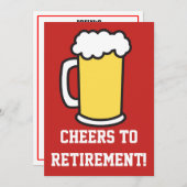 Invitation À La Retraite De La Fête De La Bière (Devant / Derrière)