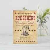 Invitation à la retraite de l'Ouest - Thème Boots (Debout devant)