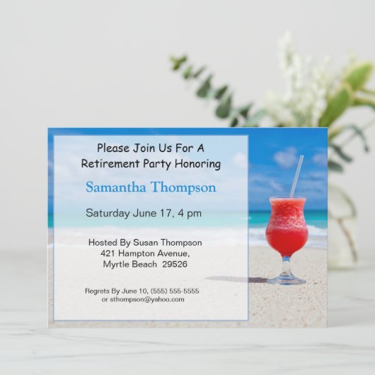 Invitation à la retraite de plage (Debout devant)