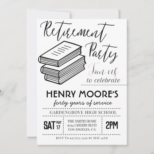 Invitation à la Retraite des enseignants anglais (Devant)